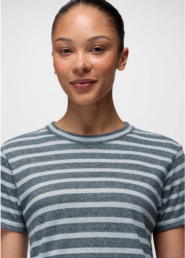 Cozy Up Short Sleeve Crew, Color: Glacier Skies Stripe, image 3