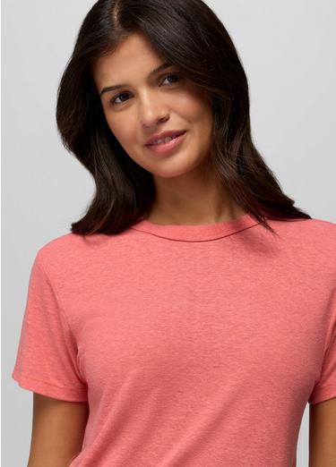 Cozy Up Short Sleeve Crew, Color: Guava, image 71