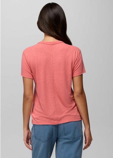 Cozy Up Short Sleeve Crew, Color: Guava, image 70