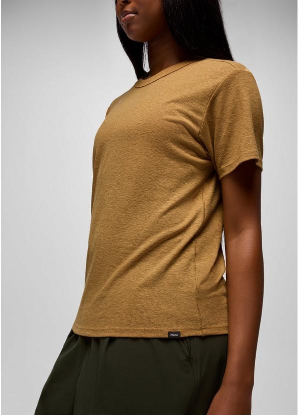 Cozy Up Short Sleeve Crew, Color: Dijon, image 4