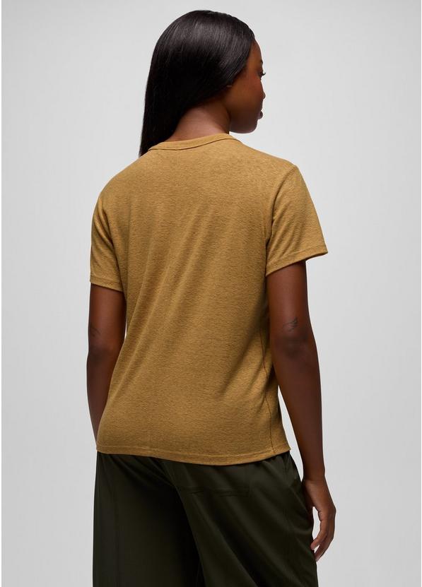 Cozy Up Short Sleeve Crew, Color: Dijon, image 2
