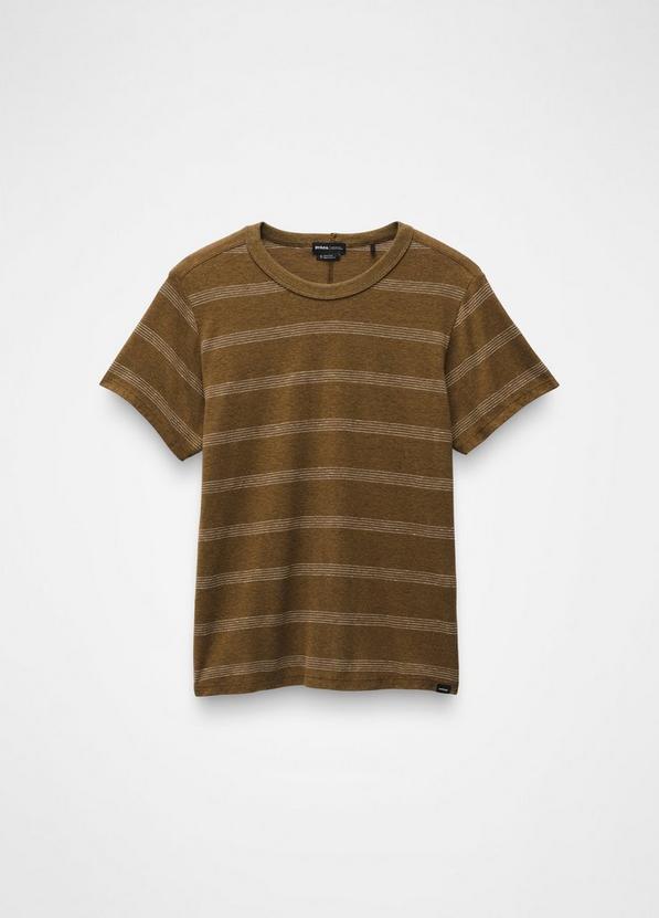 Cozy Up Short Sleeve Crew, Color: Sepia Stripe, image 5