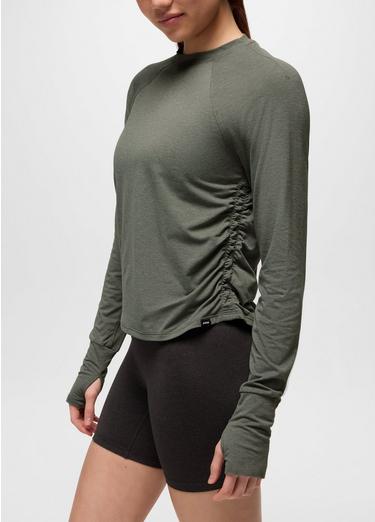 Sol Searcher Long Sleeve Crew, Color: Thyme, image 3