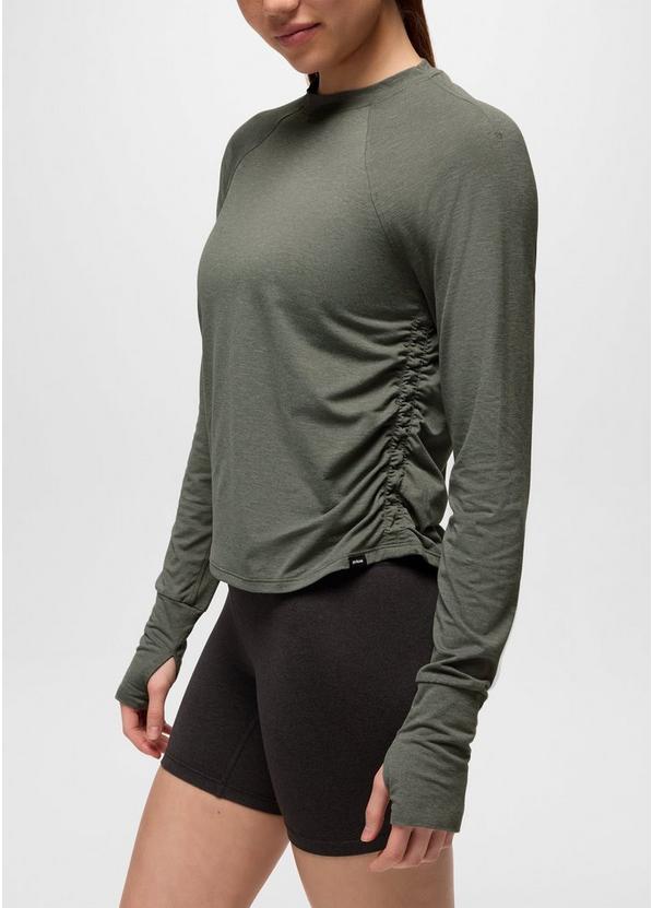 Sol Searcher Long Sleeve Crew, Color: Thyme, image 3