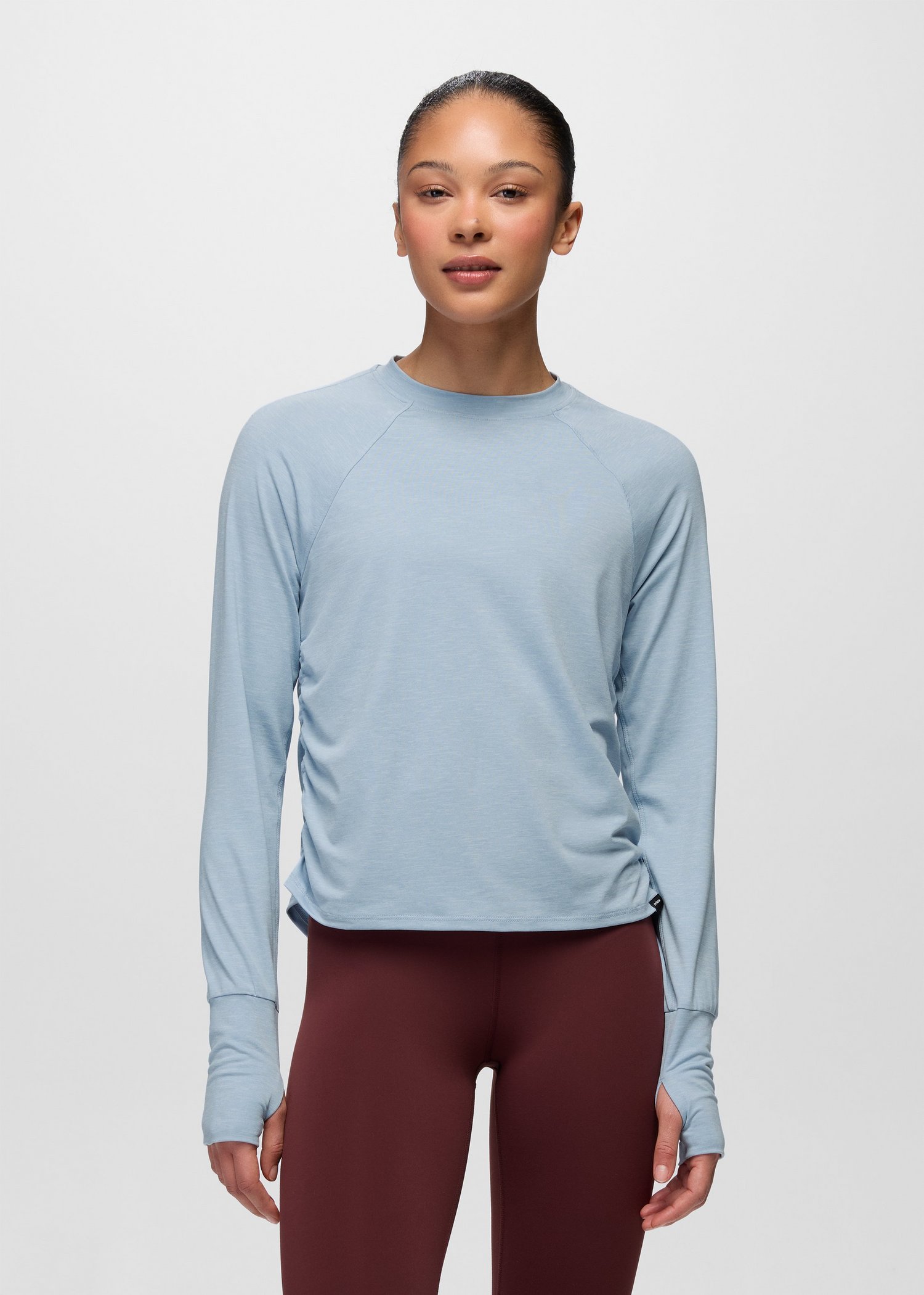 Womens prAna Sol Searcher Long Sleeve Crew - Glacier Skies