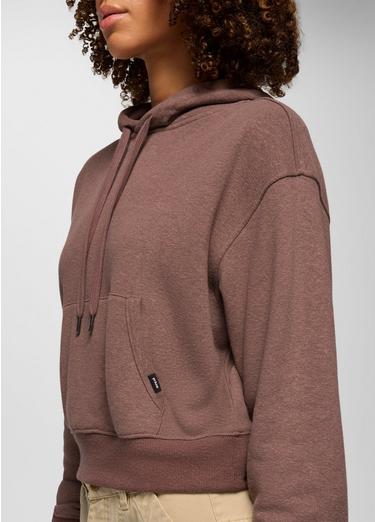 Cozy Up Crop Hoodie, Color: Carob Heather, image 8