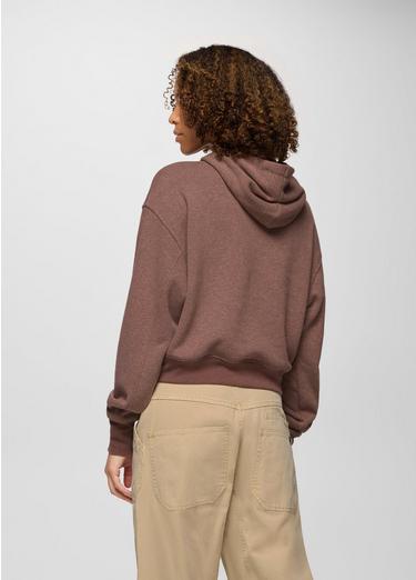 Cozy Up Crop Hoodie, Color: Carob Heather, image 6