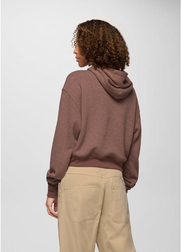 Cozy Up Crop Hoodie, Color: Carob Heather, image 2