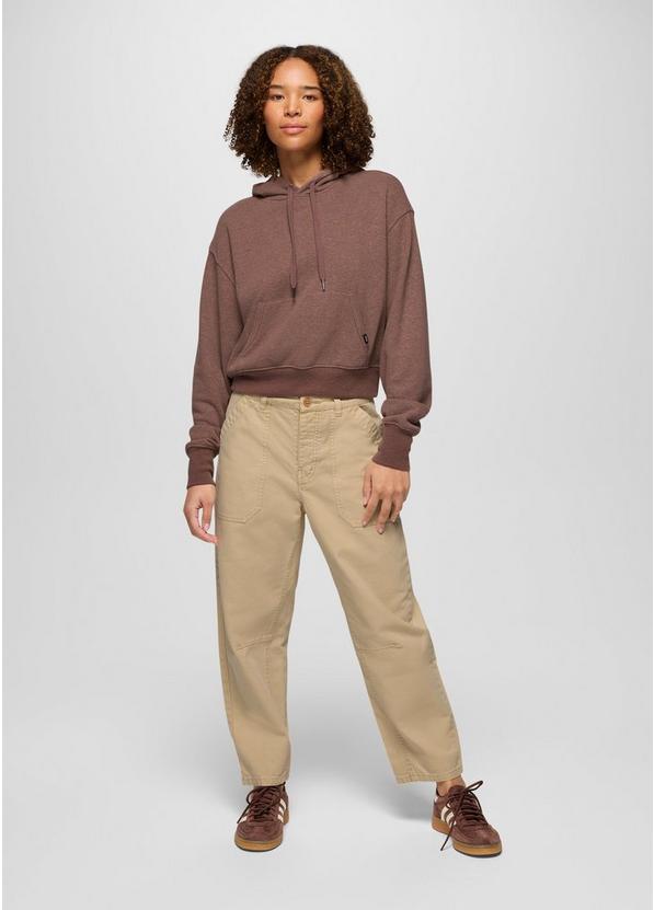 Cozy Up Crop Hoodie, Color: Carob Heather, image 5