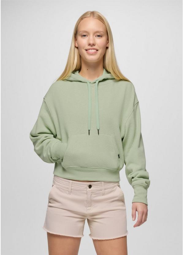 Cozy Up Crop Hoodie, Color: Bio Mint Heather, image 1