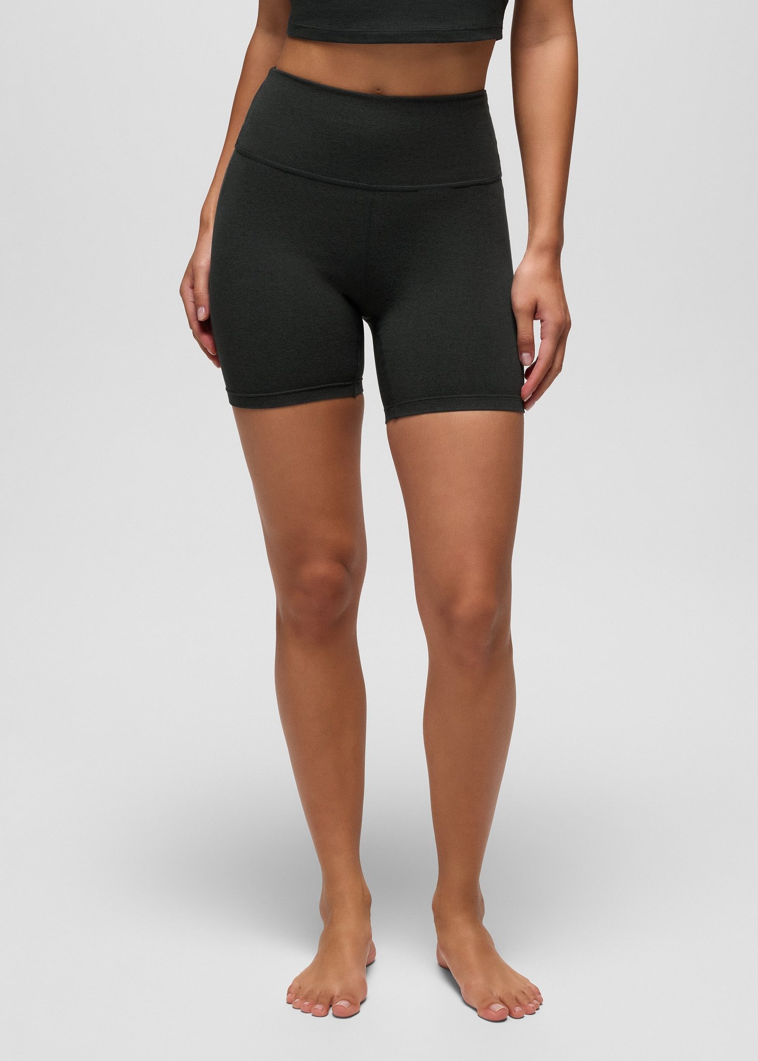 Womens prAna Heavana™ 6" Short - Black Heather