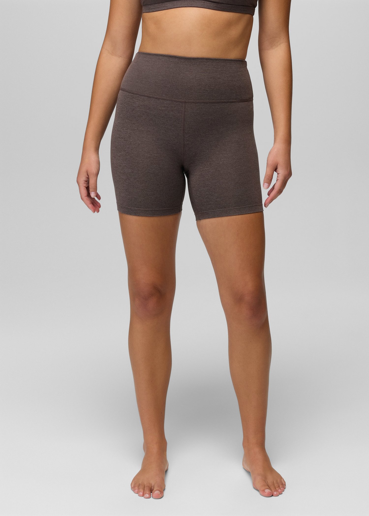 Womens prAna Heavana™ 6" Short - Basalt Heather