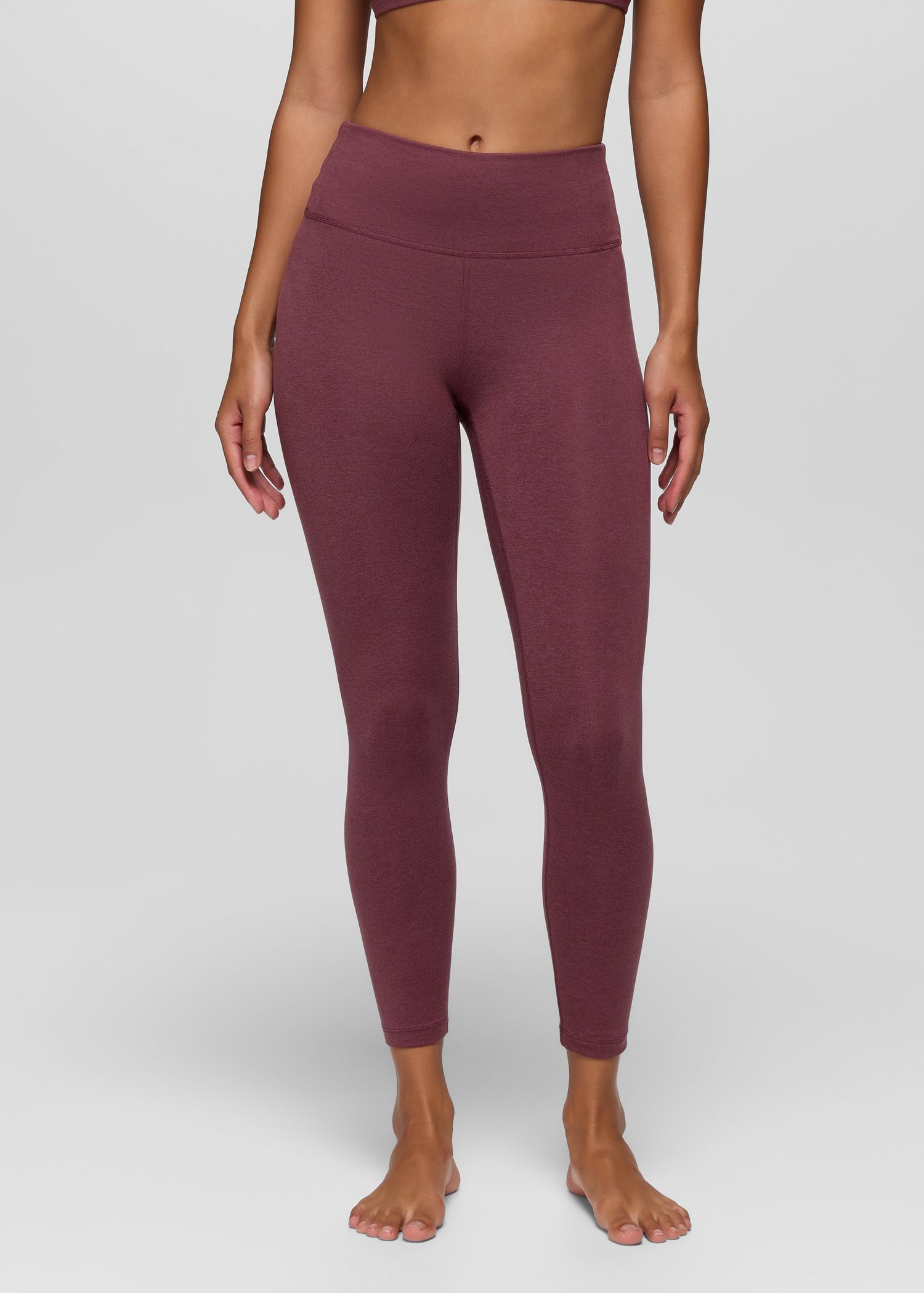 Womens prAna Heavana™ 7/8 Legging - Deep Vino Heather