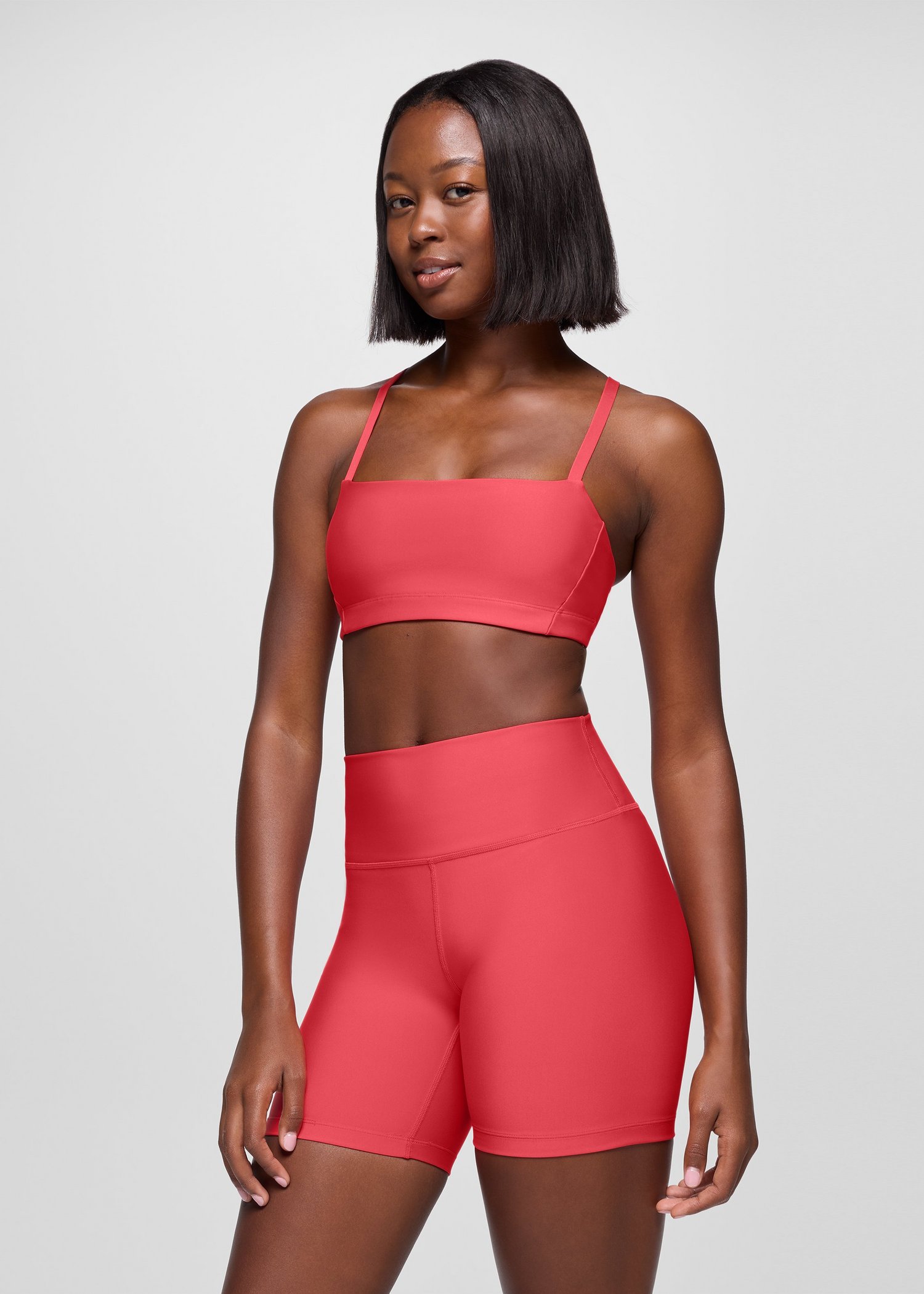 Womens prAna Sculpt™ Adjustable Bra - Rose Fire