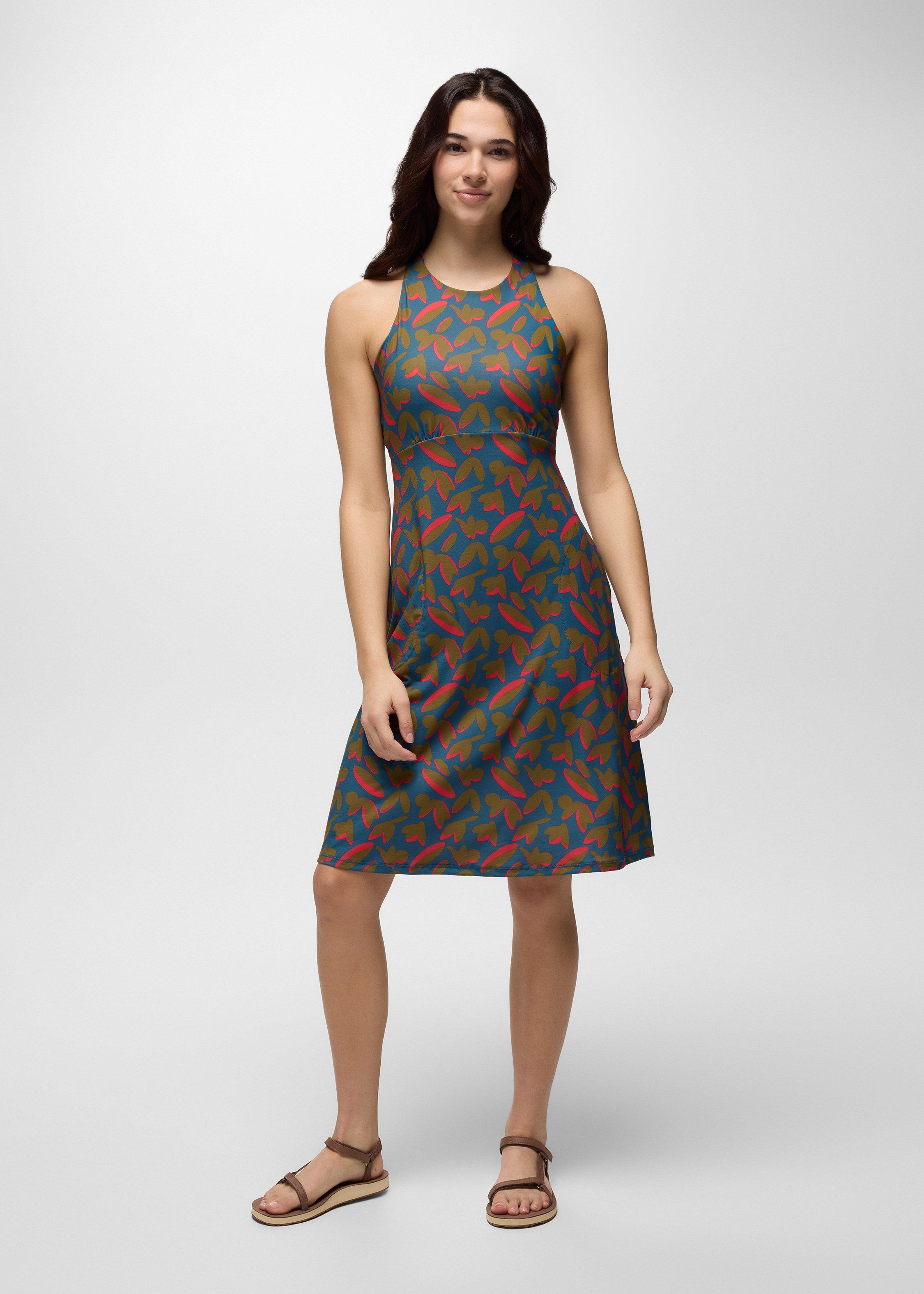 Womens prAna Jewel Lake Summer Dress - Catalina Indo Disco