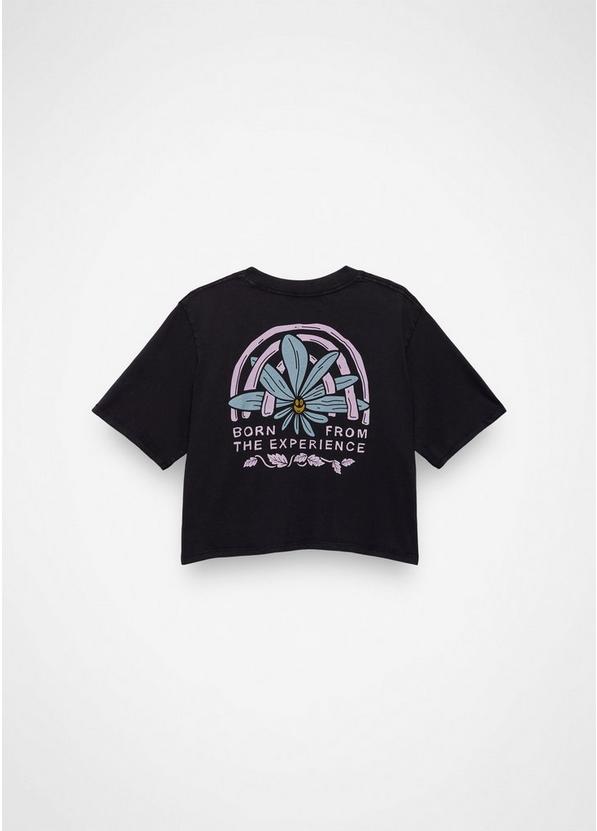 Everyday Graphic Crop tee, Color: Black Happy Petals, image 7