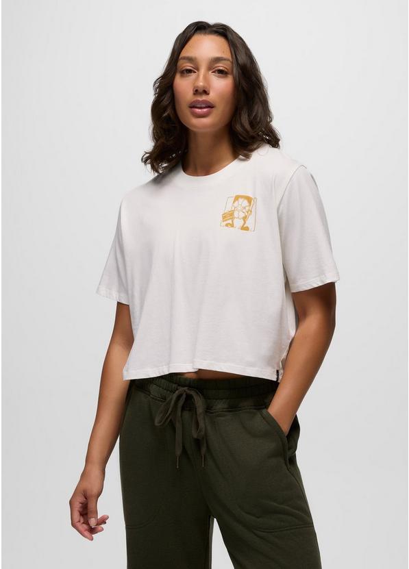 Everyday Graphic Crop tee, Color: Soft White Storybook, image 1