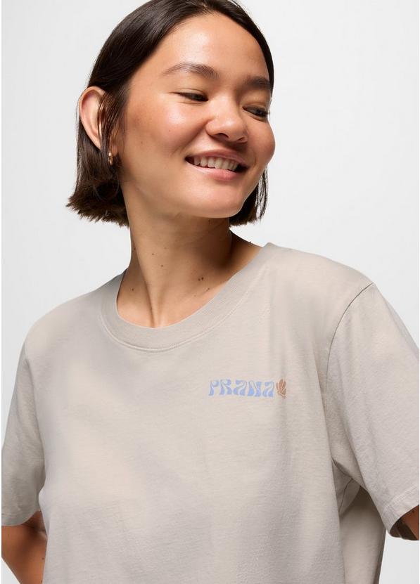 Everyday Graphic Crop tee, Color: Almond Good Vibes, image 3