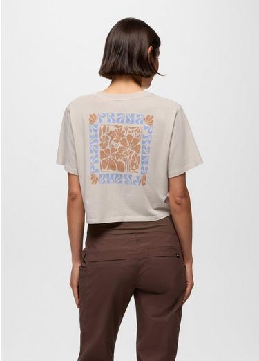 Everyday Graphic Crop tee, Color: Almond Good Vibes, image 1