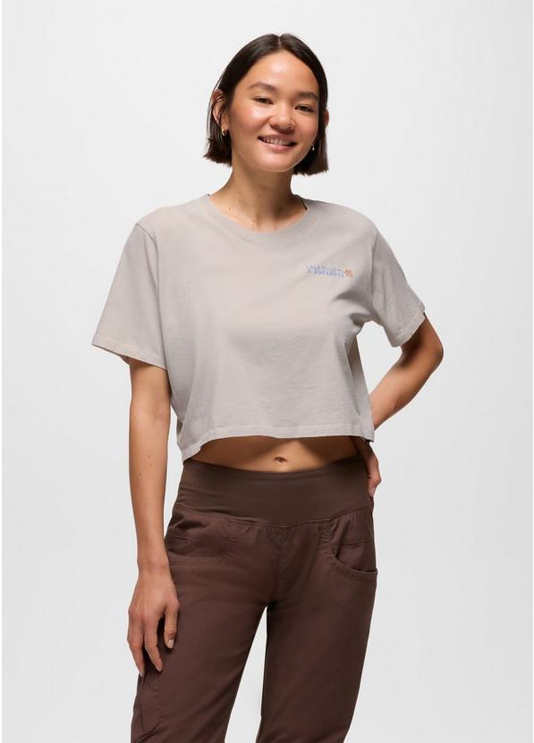 Everyday Graphic Crop tee, Color: Almond Good Vibes, image 2