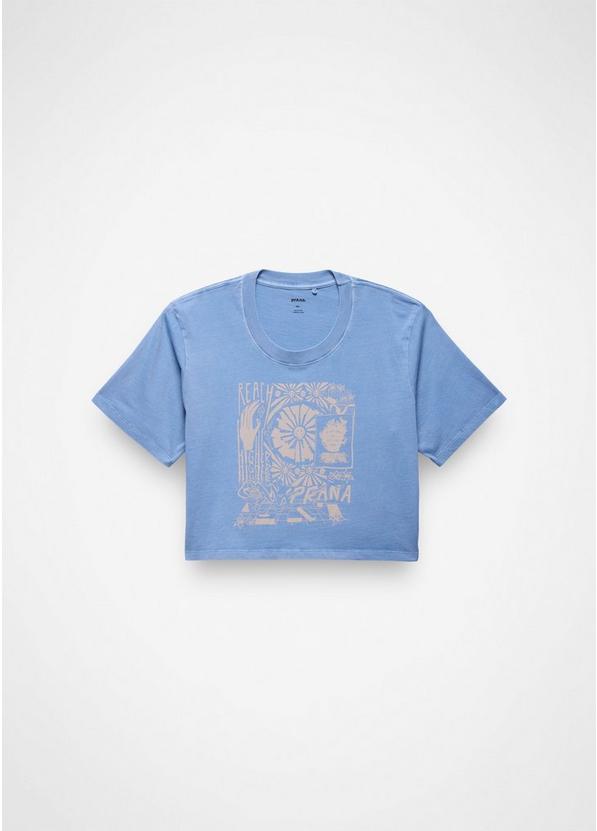 Everyday Graphic Crop tee, Color: Blue Vibes Reach Higher, image 6