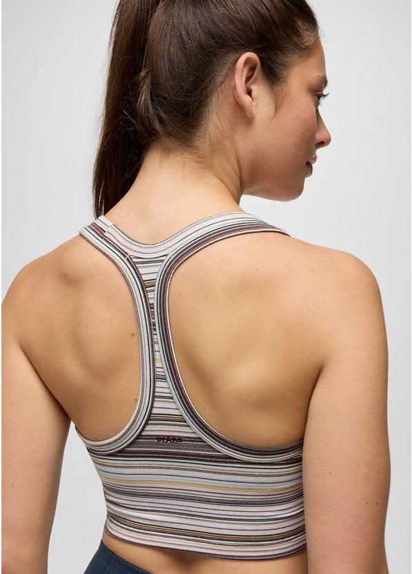 Heavana Racerback Bralette, Color: Almond Microstripe, image 4