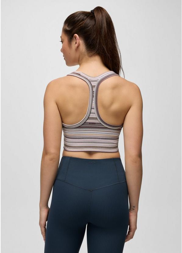 Heavana Racerback Bralette, Color: Almond Microstripe, image 2