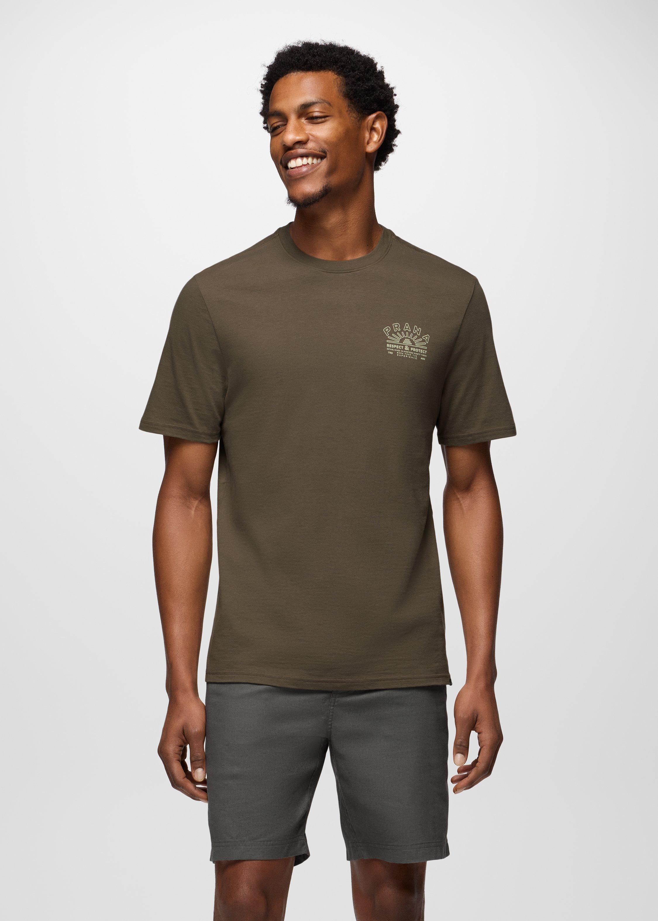 Mens prAna Universal Truth Graphic Tee - Mud