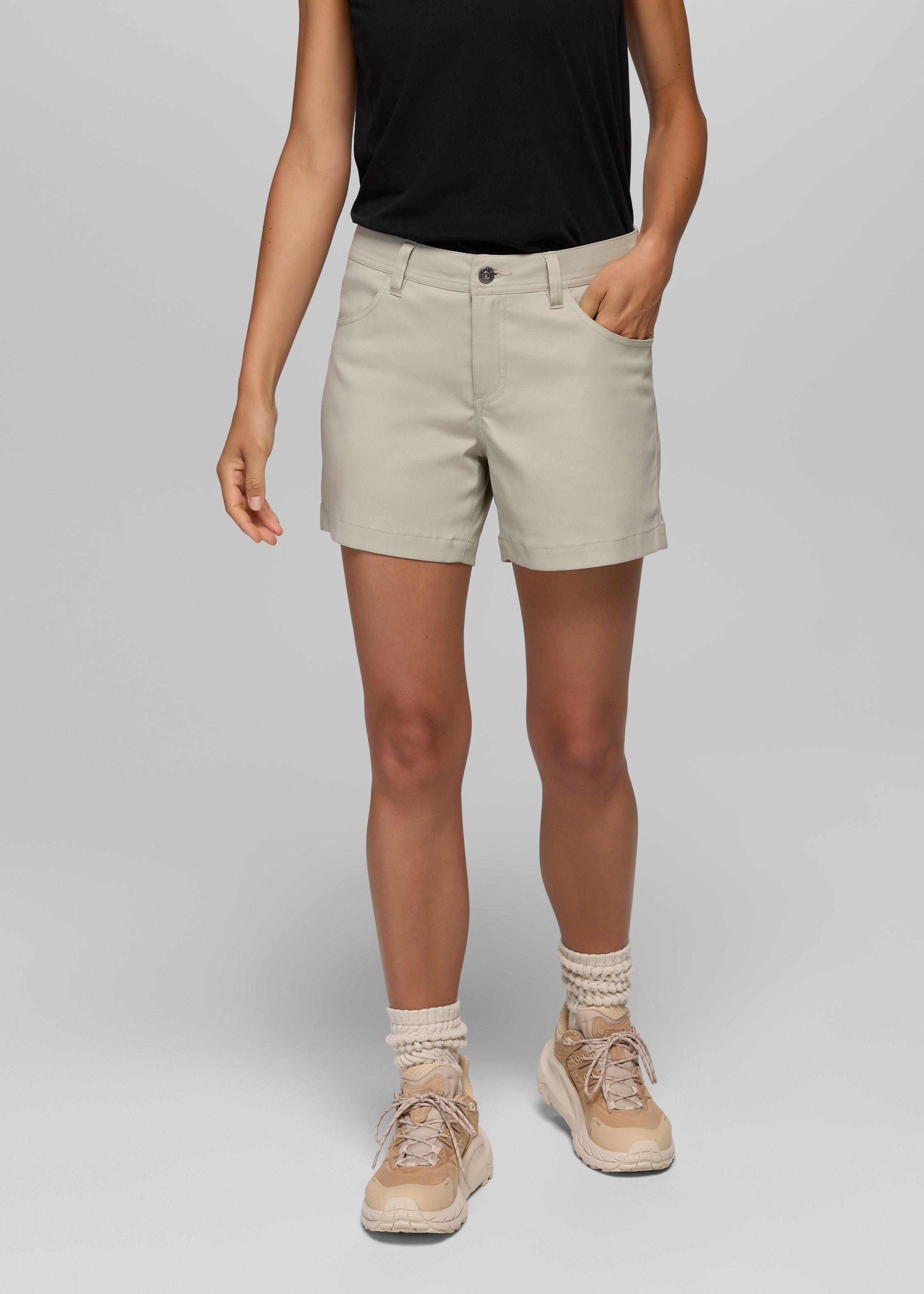 Womens prAna Stretch Zion&trade; Halle Short - Stoned