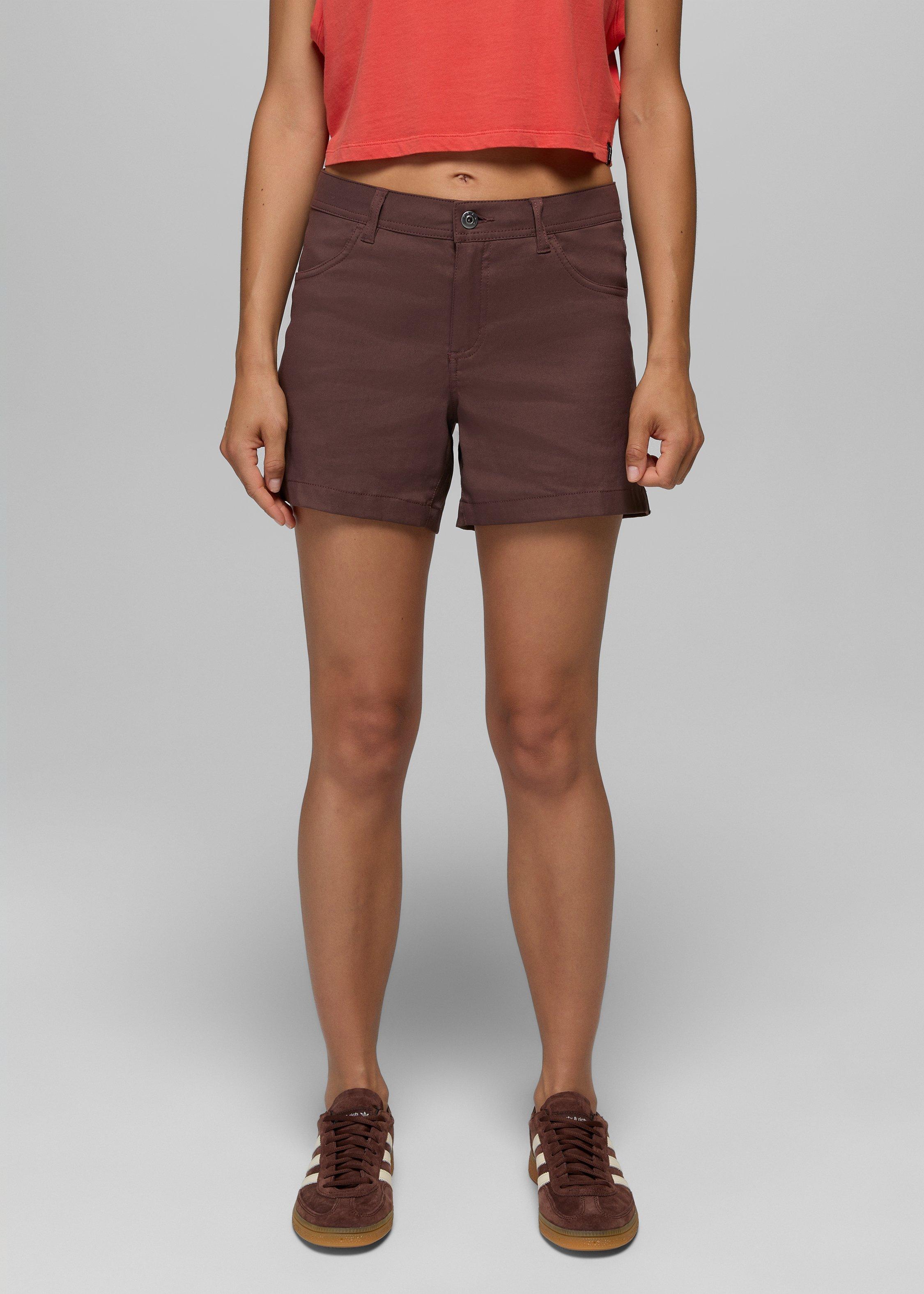 Womens prAna Stretch Zion&trade; Halle Short - Mocha