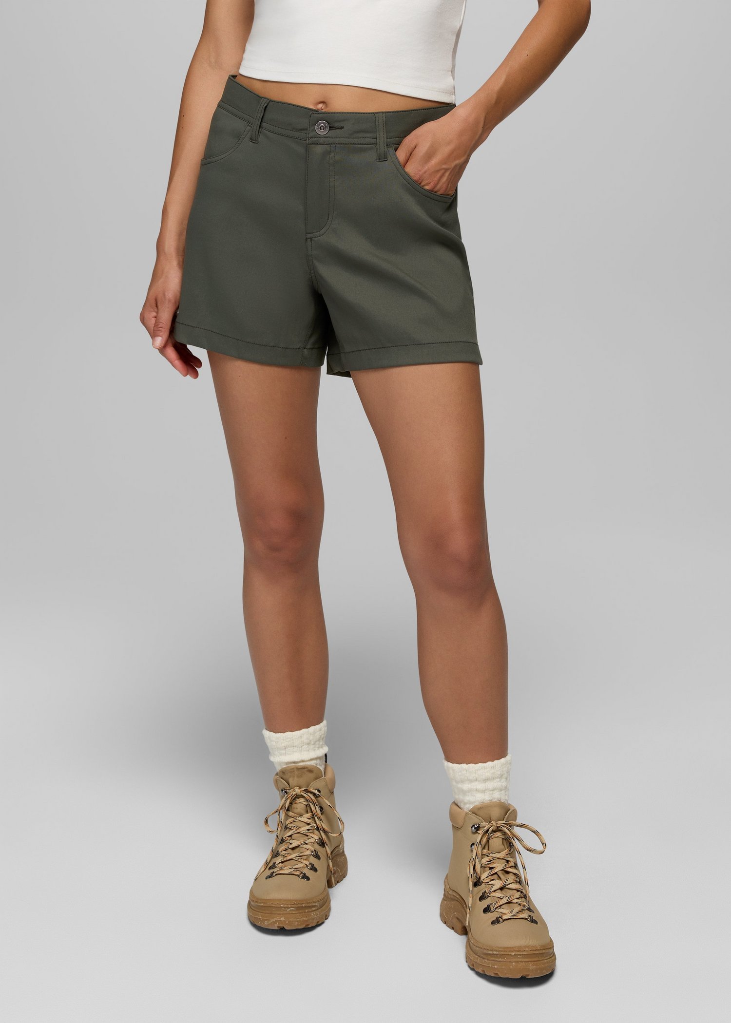 Womens prAna Stretch Zion™ Halle Short - Spruce