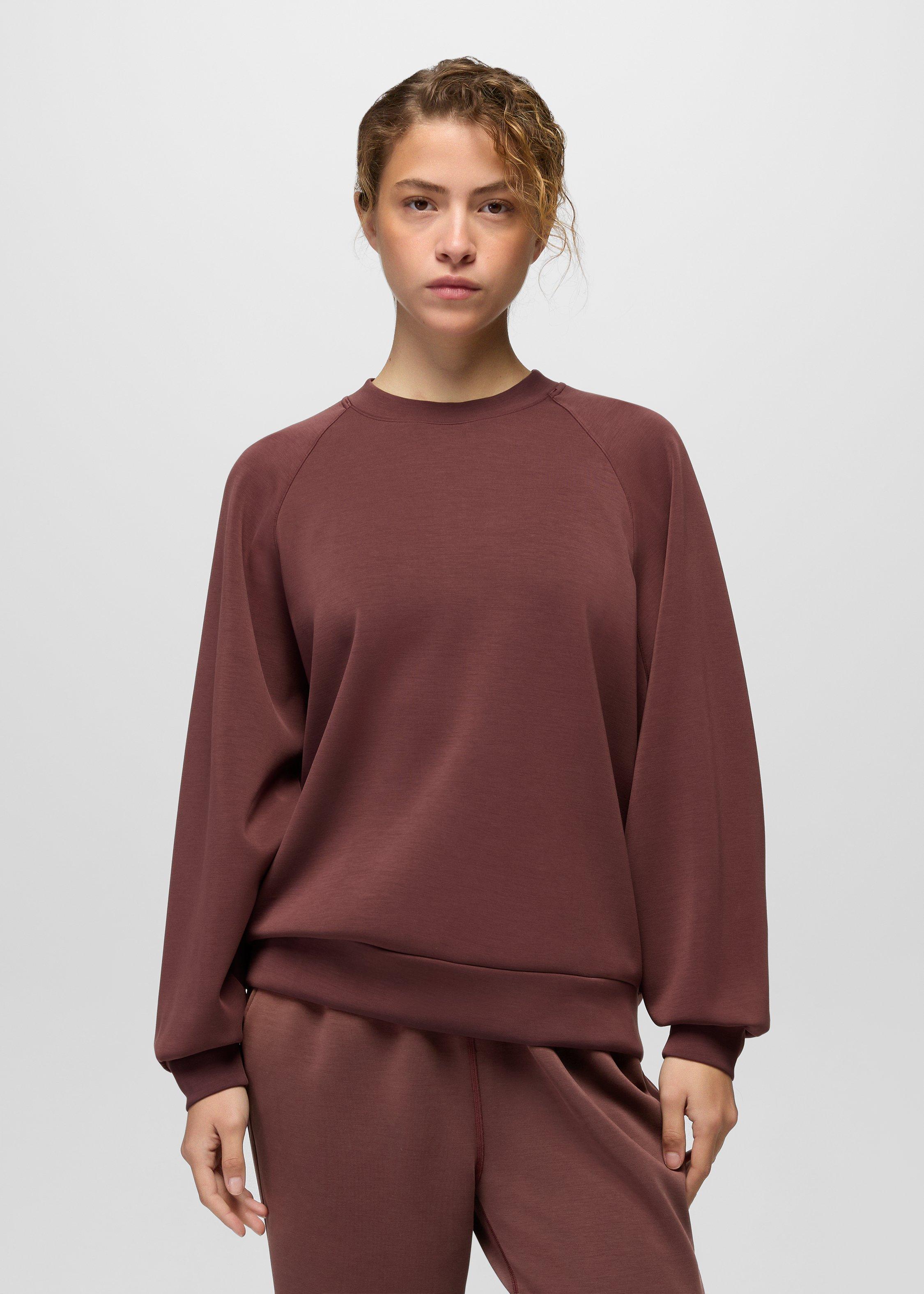 Womens prAna Shea Soft Crewneck - Cacao