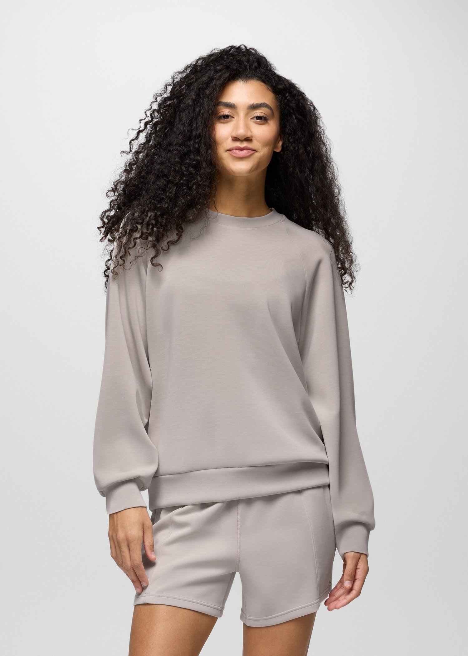 Womens prAna Shea Soft Crewneck - Almond