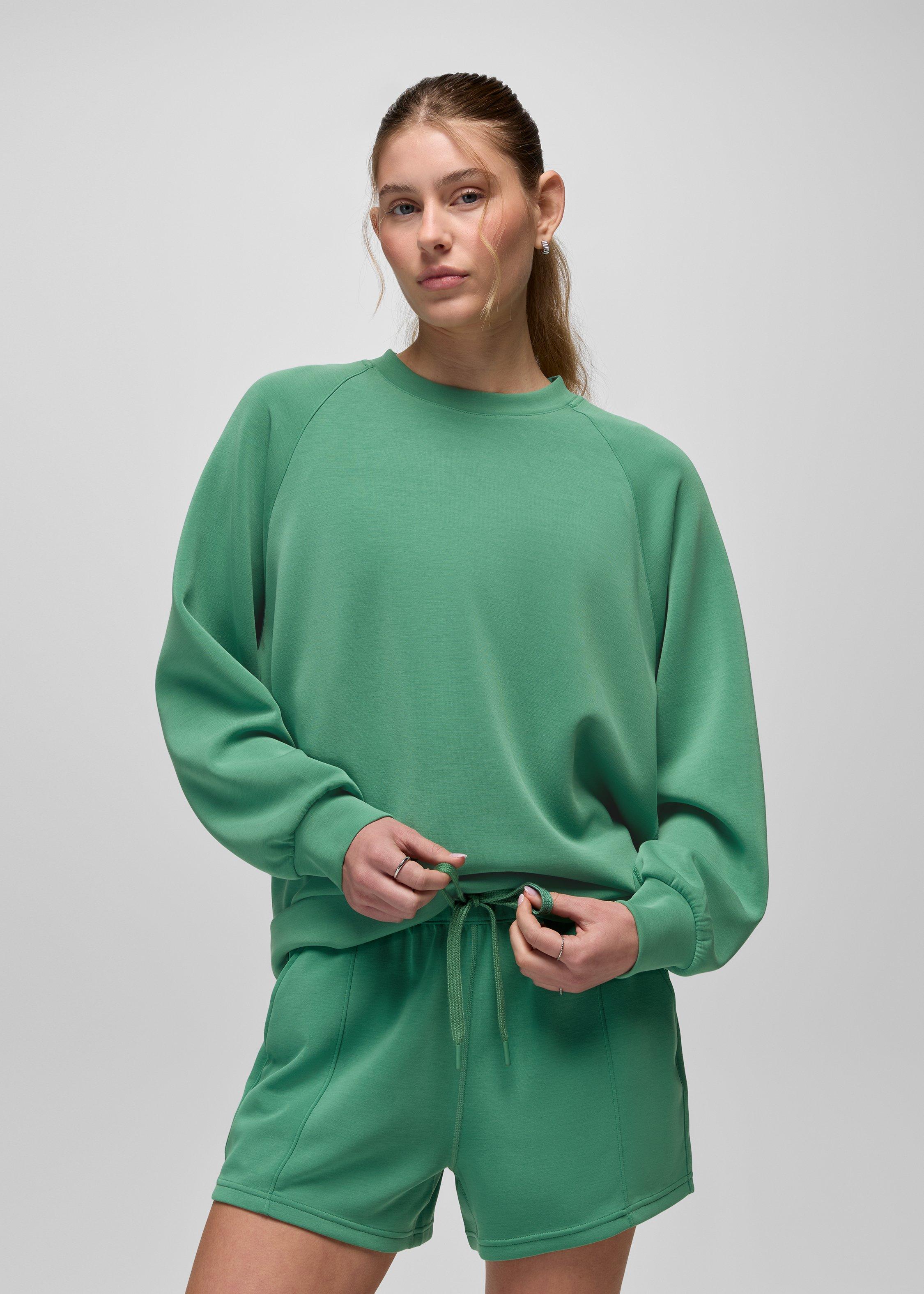 Womens prAna Shea Soft Crewneck - Jade
