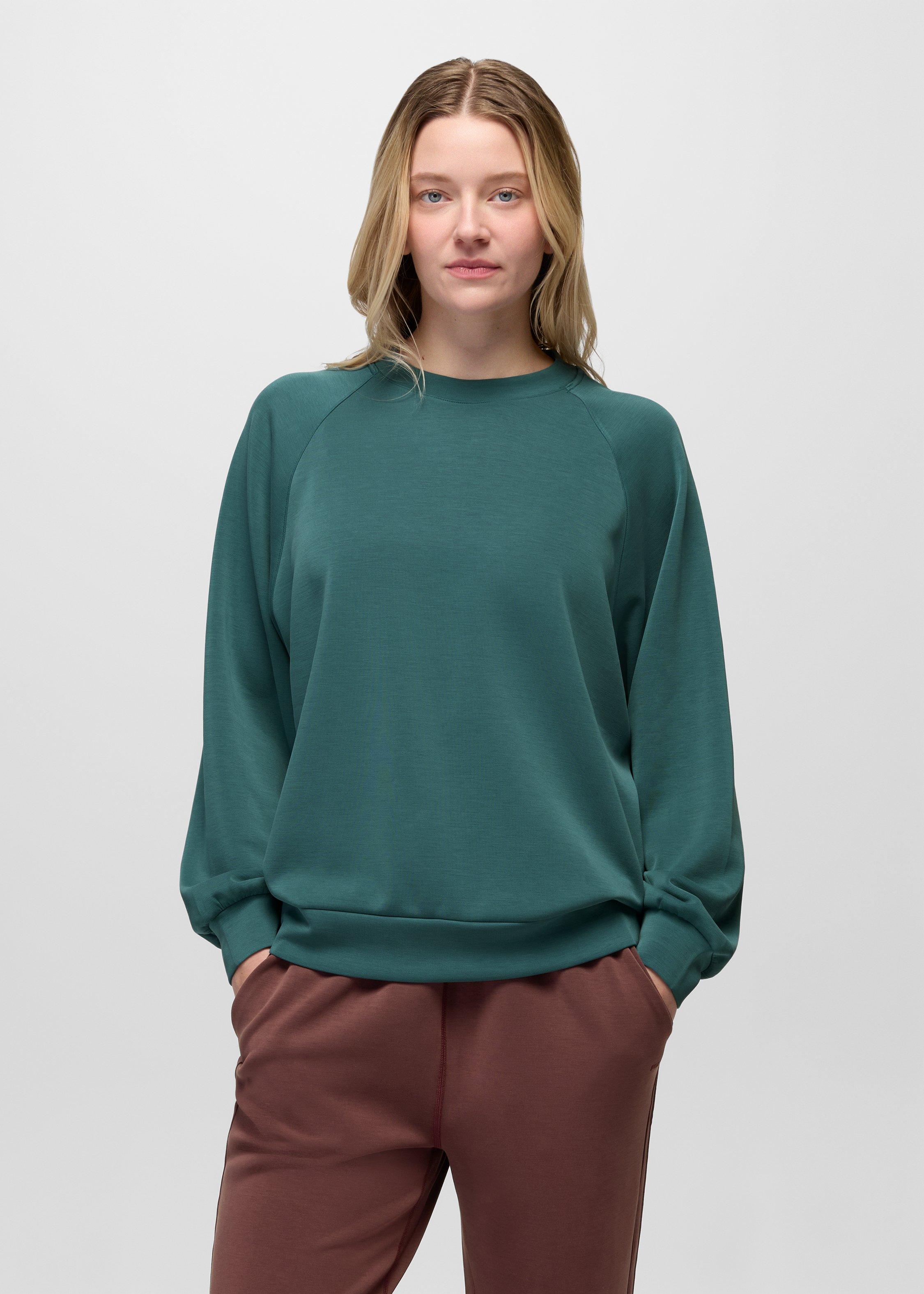 Womens prAna Shea Soft Crewneck - Coast