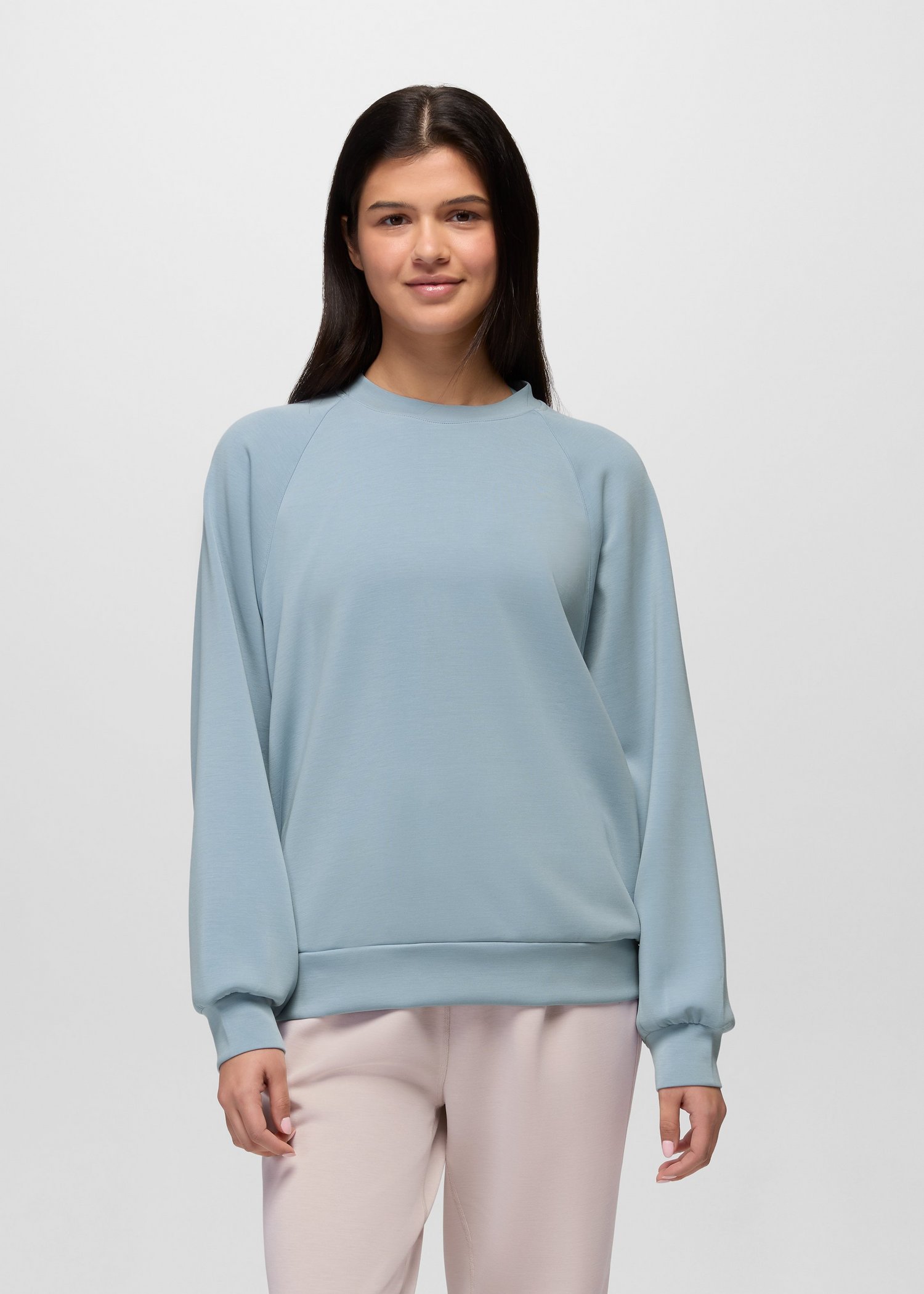 Womens prAna Shea Soft Crewneck - Glacier Skies