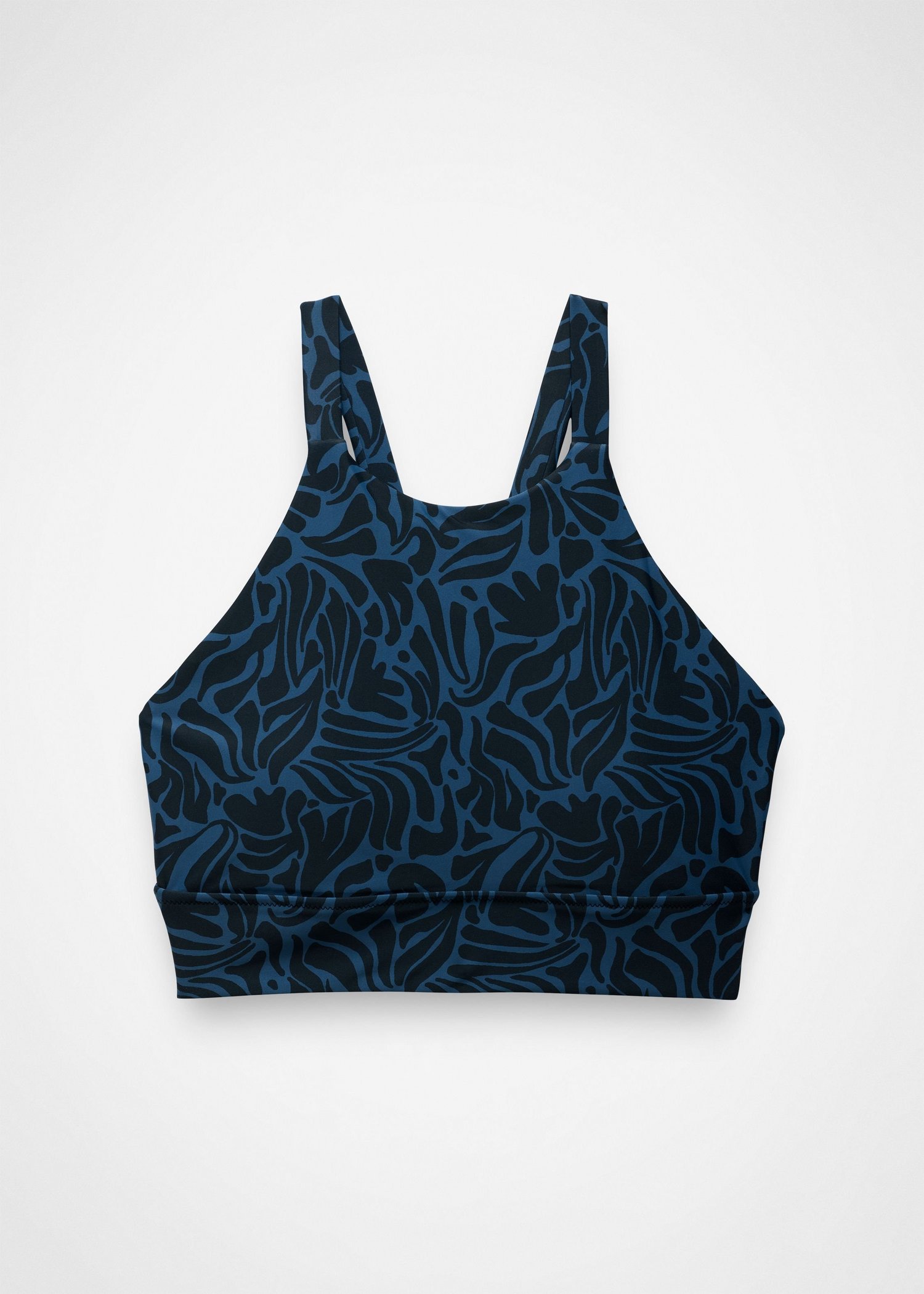 Womens prAna Marine Street Swim Top - Black Seaweed