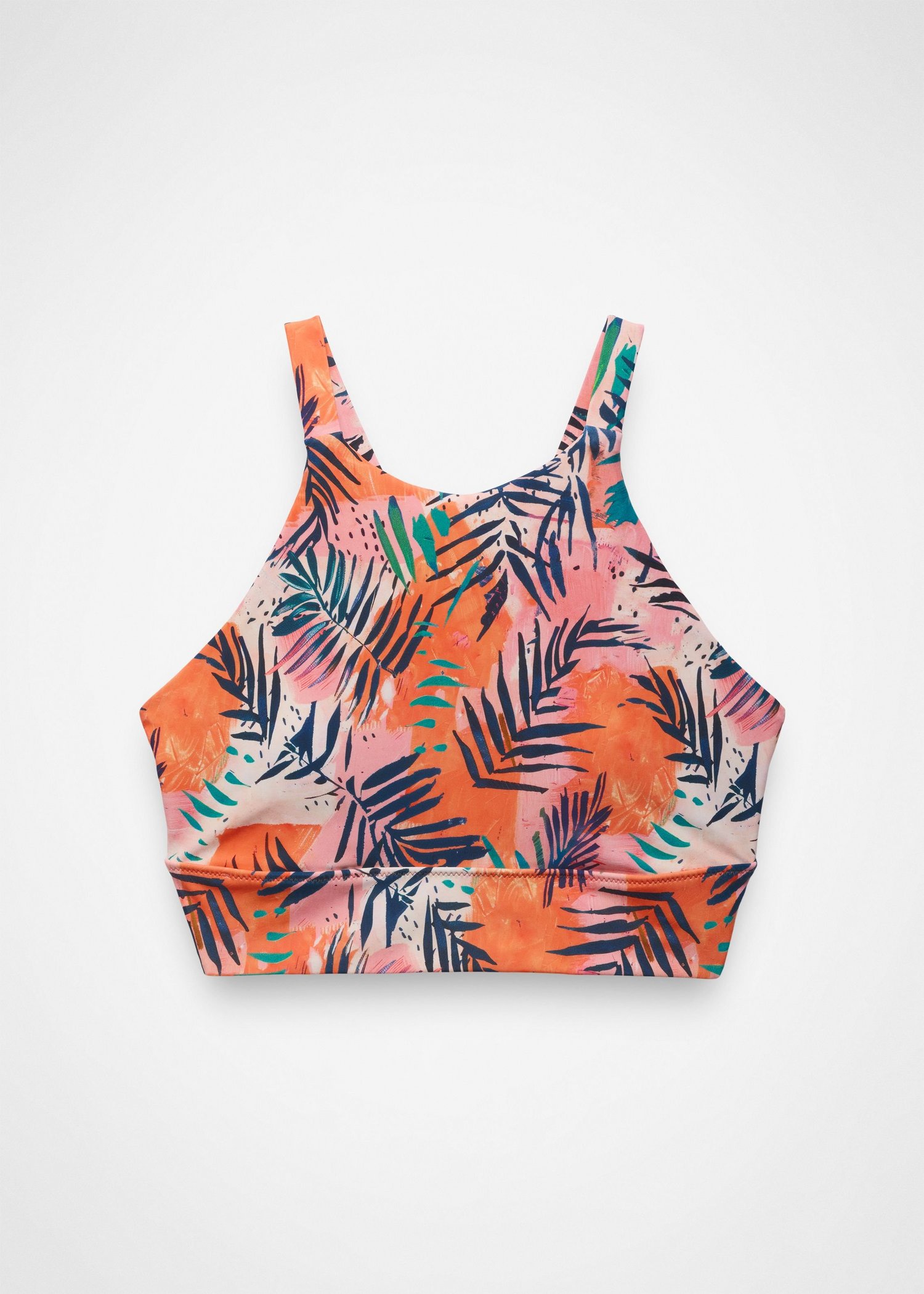 Womens prAna Marine Street Swim Top - Papaya Island Fever