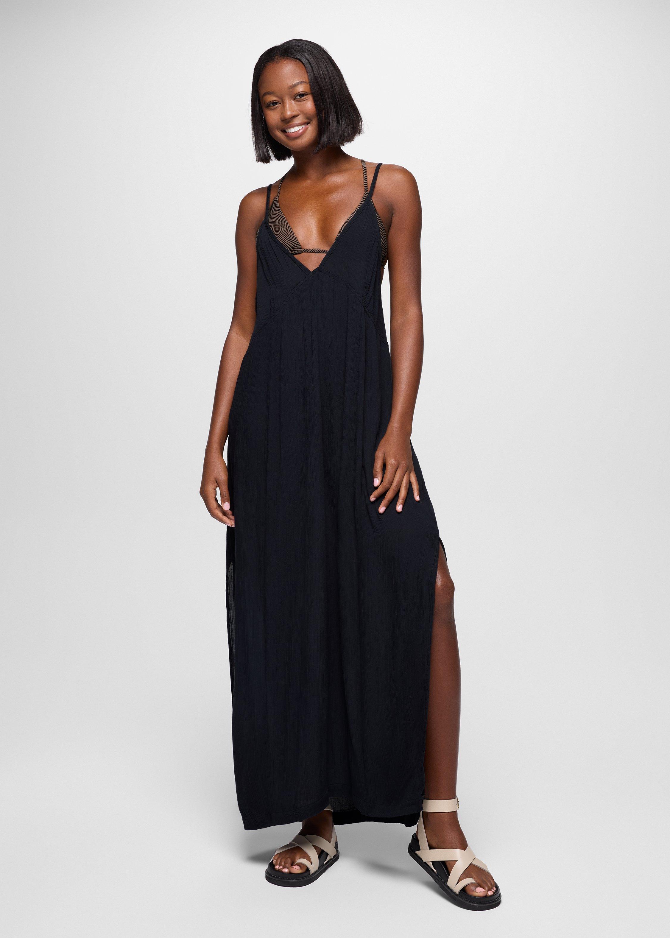 Womens prAna Fernie V-Neck Maxi Dress - Black