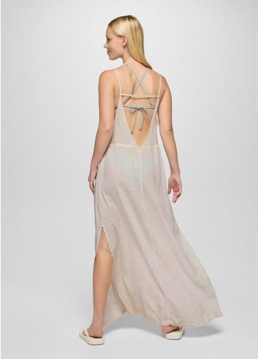 Fernie V-Neck Maxi Dress, Color: Soft White Wavee, image 6