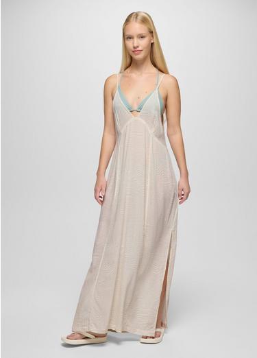 Fernie V-Neck Maxi Dress, Color: Soft White Wavee, image 5