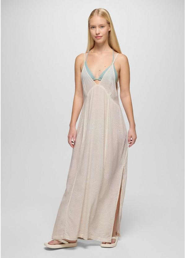 Fernie V-Neck Maxi Dress, Color: Soft White Wavee, image 1