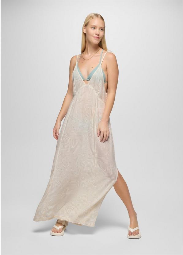 Fernie V-Neck Maxi Dress, Color: Soft White Wavee, image 5
