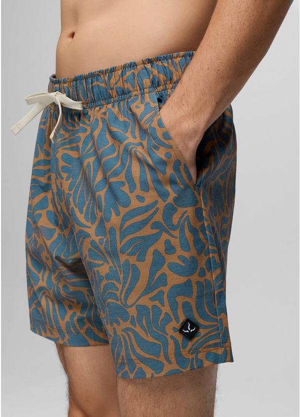Metric E-Waist Swim Short, Color: Tumeric Seaweed, image 1