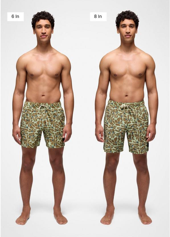 Metric E-Waist Swim Short, Color: Bio Mint Retro Bloom, image 5