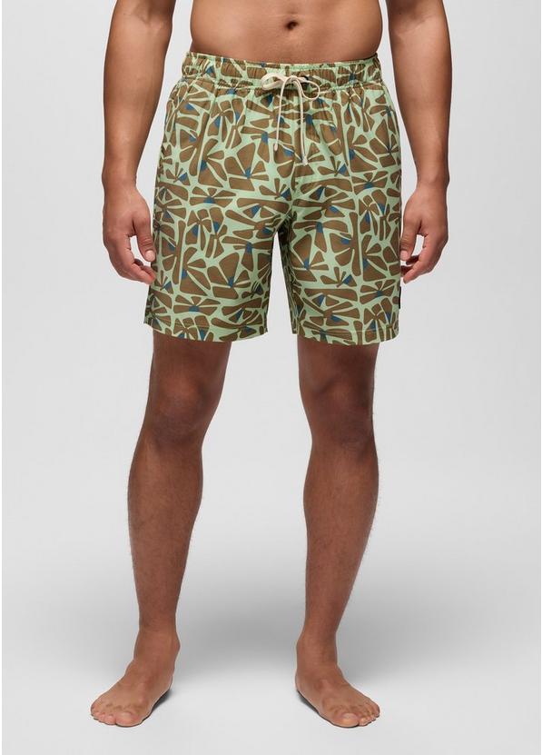 Metric E-Waist Swim Short, Color: Bio Mint Retro Bloom, image 1