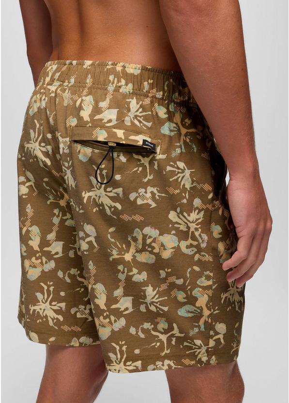 Metric E-Waist Swim Short, Color: Retro Olive Digibloom, image 5