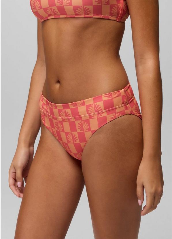Summer Wave Swim Bottom, Color: Guava Pop Checker, image 2