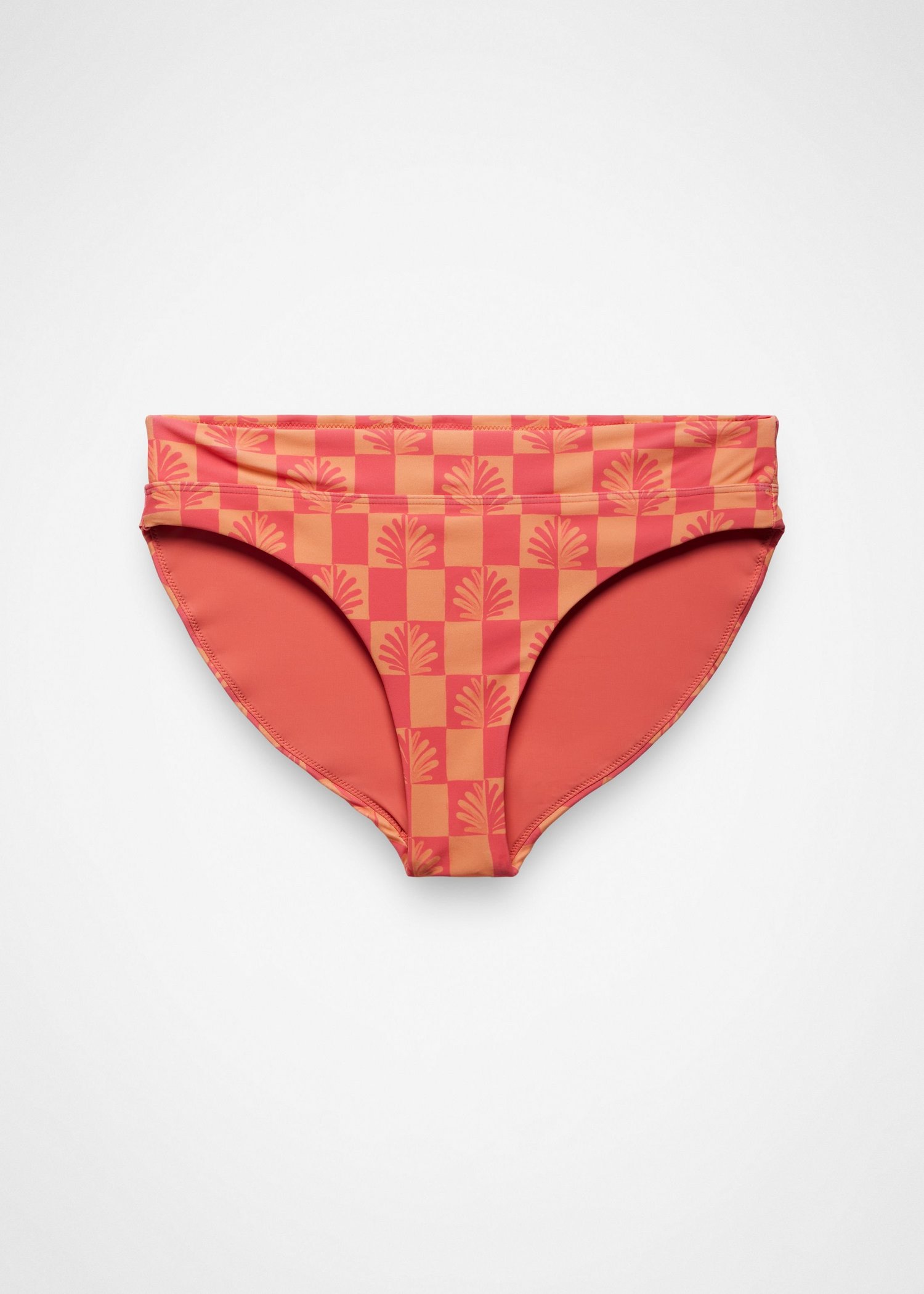 Womens prAna Summer Wave Swim Bottom - Guava Pop Checker