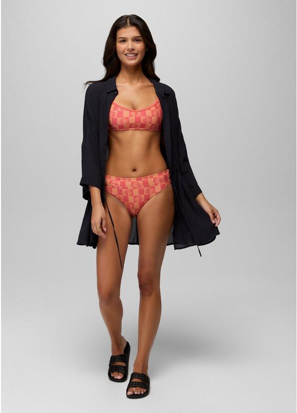 Summer Wave Swim Bottom, Color: Guava Pop Checker, image 6